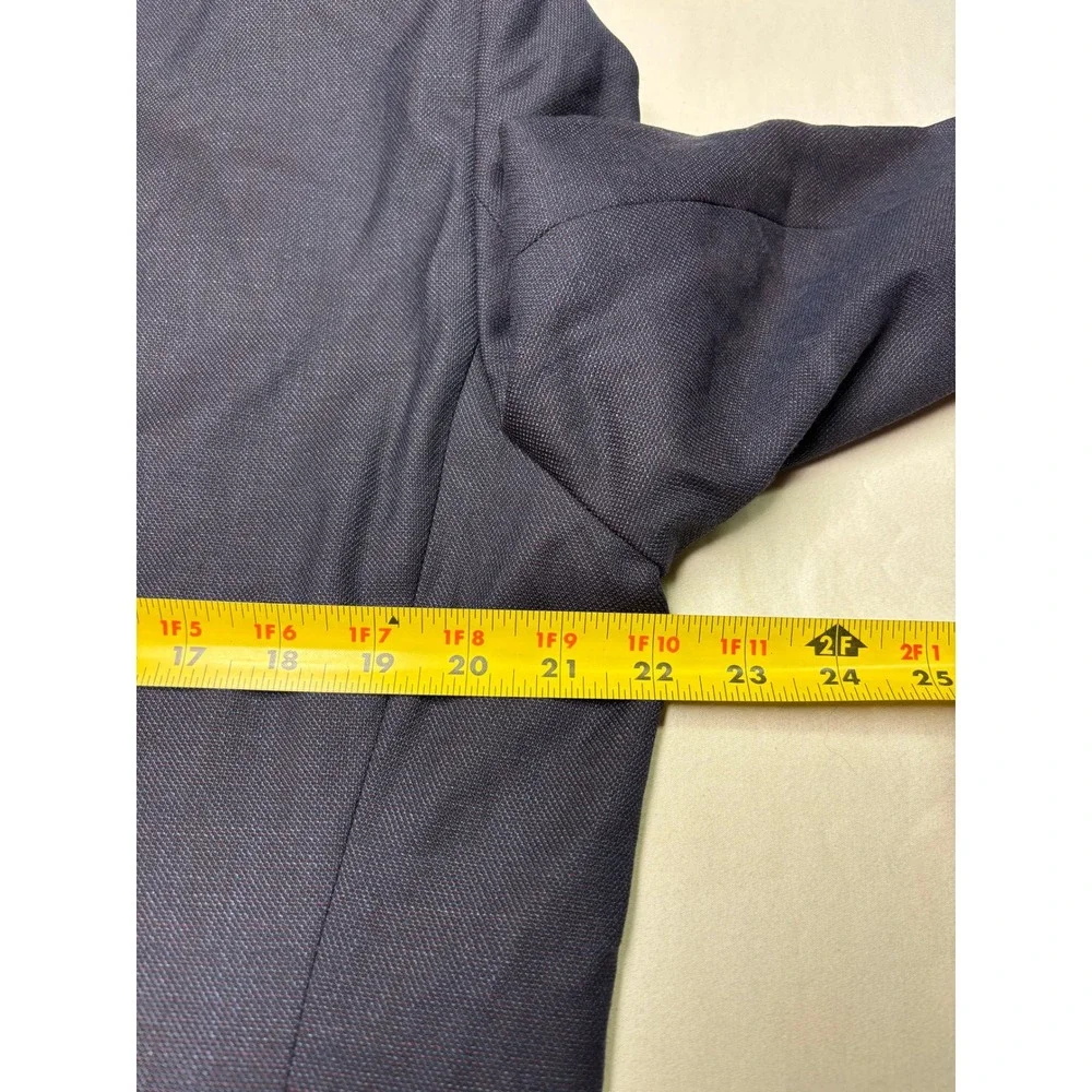 Hugo Boss Navy Blue Drago Italian Virgin Wool Blazer Sport Coat 42R Mens